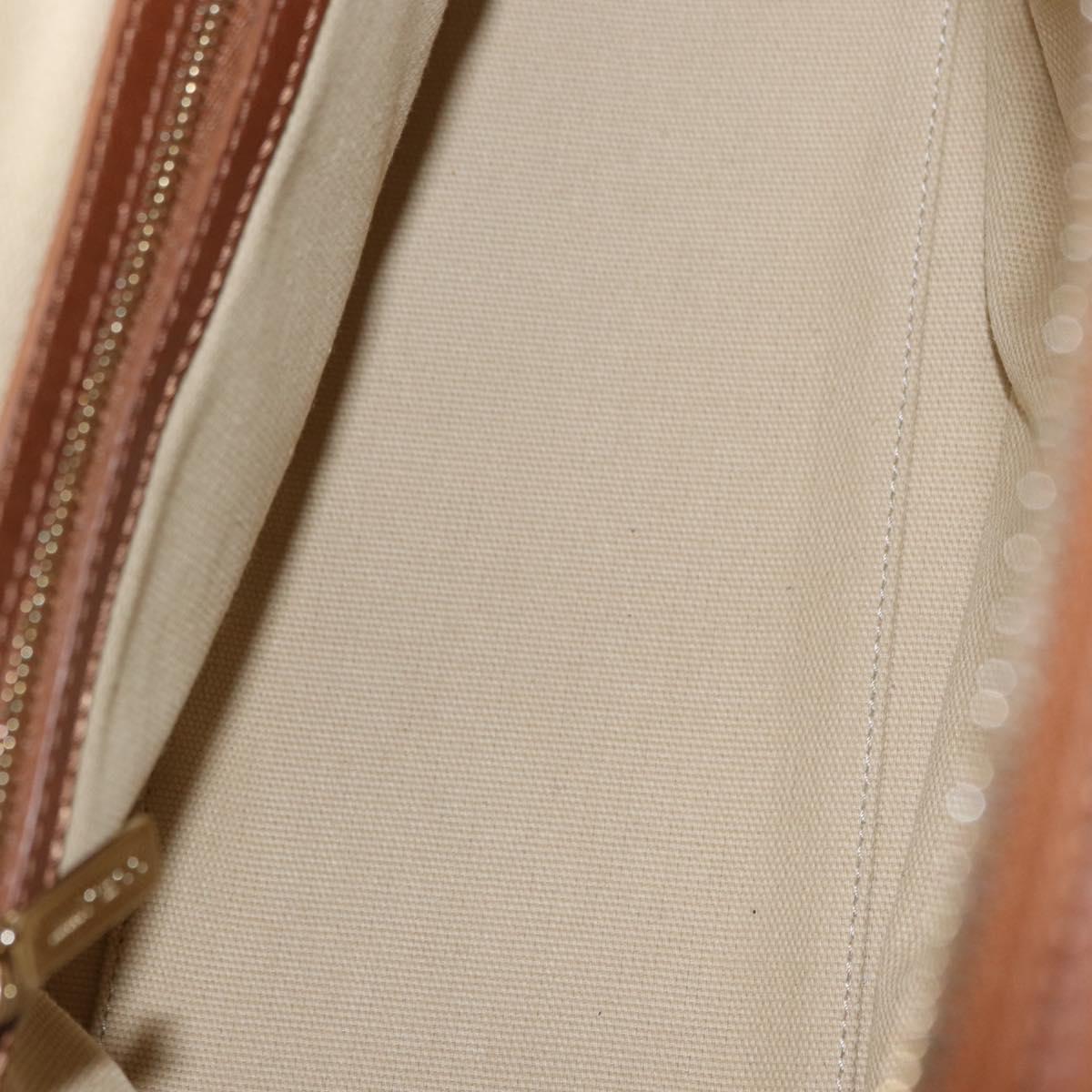 Jimmy Choo Hand Bag Leather Brown Gold Auth BA10473