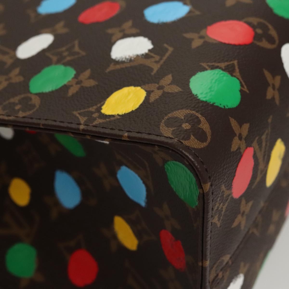 LOUIS VUITTON Monogram Painted Dots On the Go MM Bag M46379 LV Auth BA1048SM