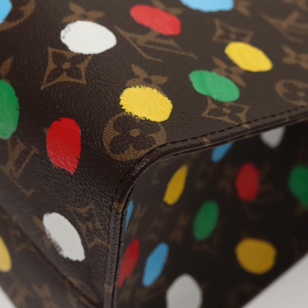 LOUIS VUITTON Monogram Painted Dots On the Go MM Bag M46379 LV Auth BA1048SM