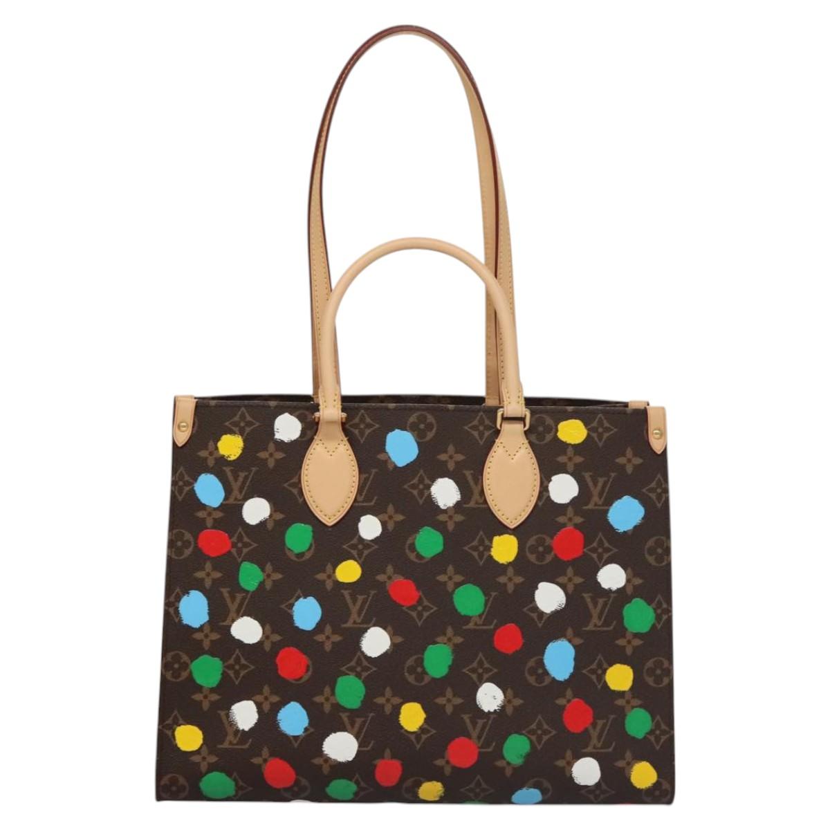 LOUIS VUITTON Monogram Painted Dots On the Go MM Bag M46379 LV Auth BA1048SM