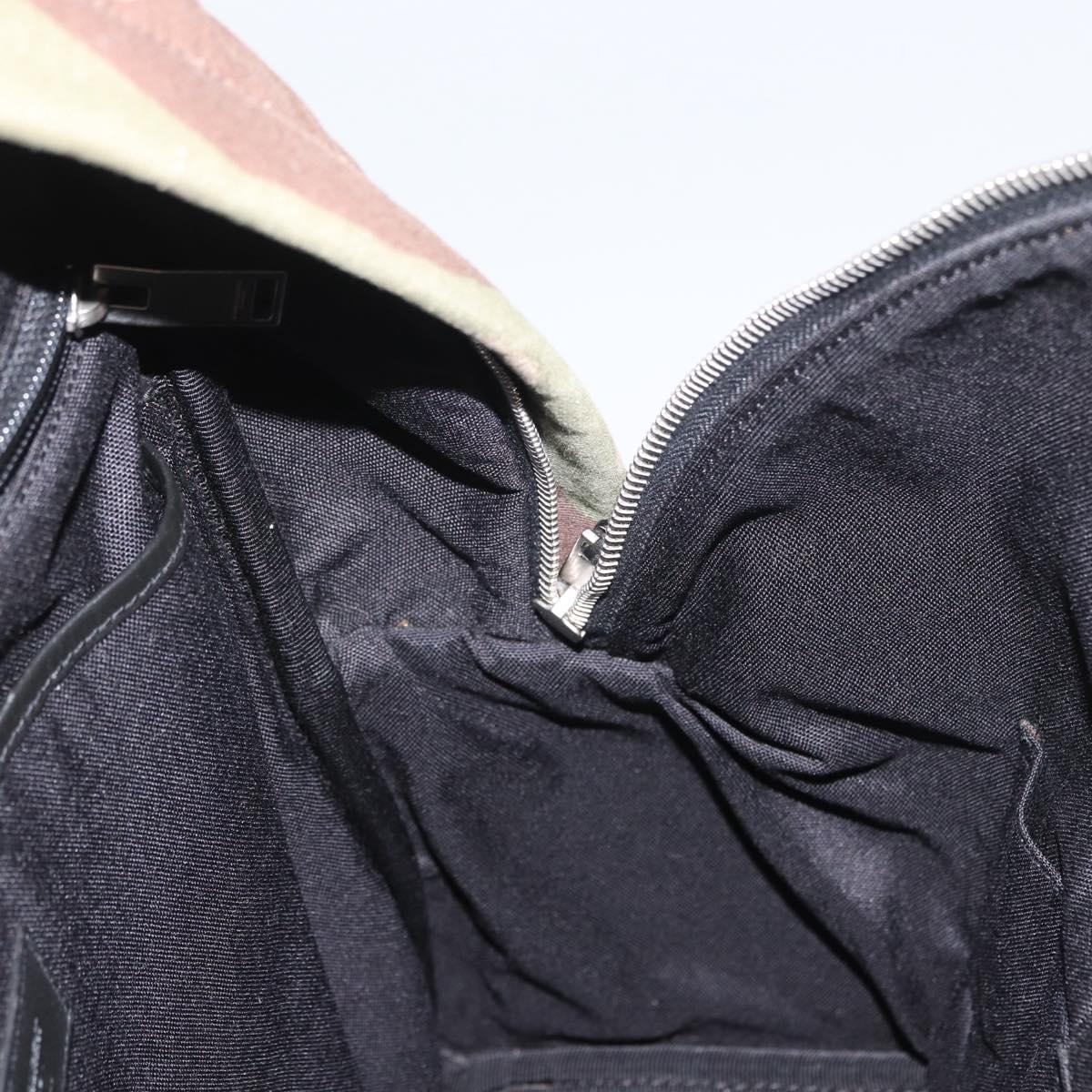 SAINT LAURENT Backpack Canvas Khaki Silver Camouflage Auth BA10497V