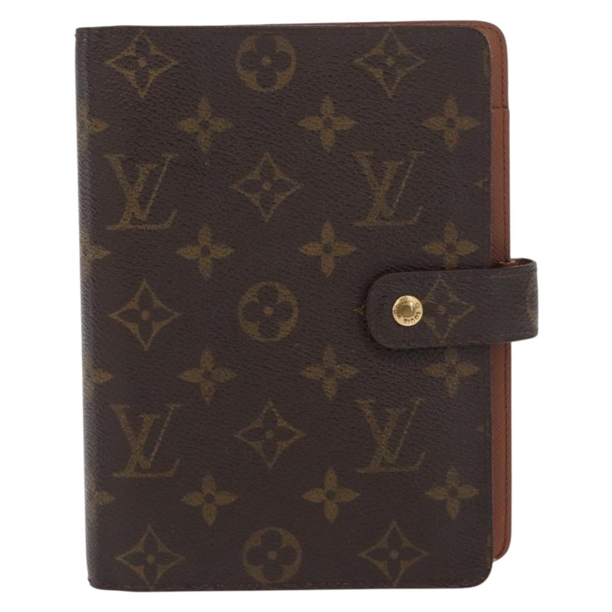 LOUIS VUITTON Monogram Agenda MM Day Planner Cover R20105 LV Auth BA10513