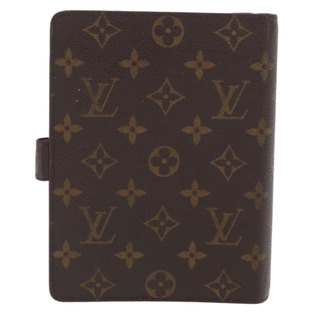 LOUIS VUITTON Monogram Agenda MM Day Planner Cover R20105 LV Auth BA10513