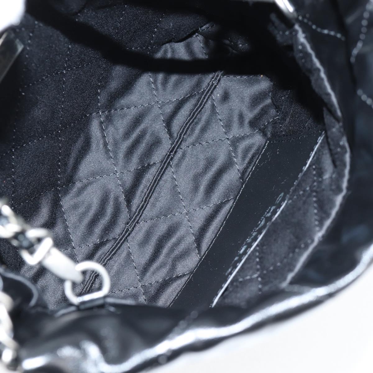 CHANEL Chanel 22 Small Matelasse Chain Bag Lamb Skin 2way Black CC Auth BA1051SM