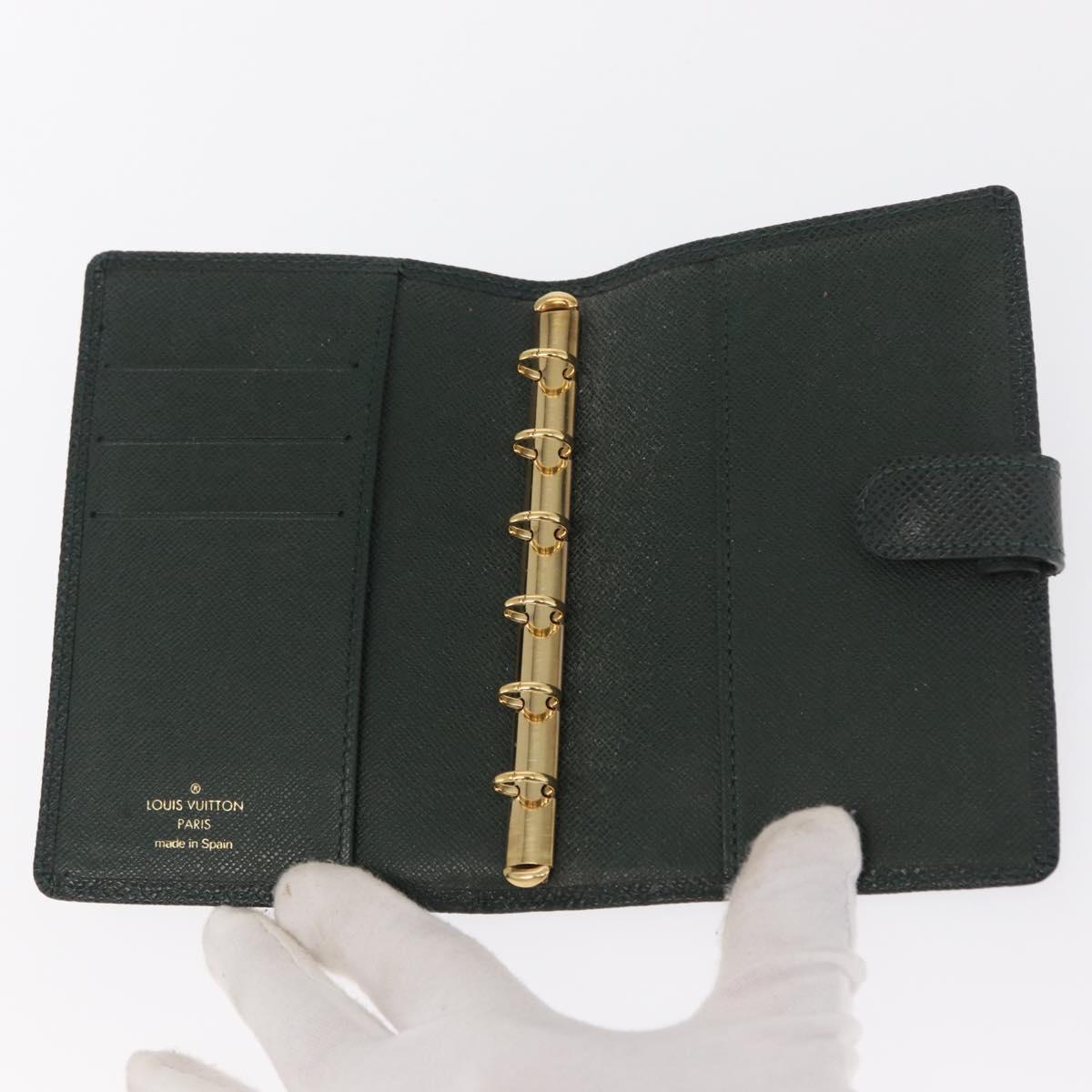 LOUIS VUITTON Taiga Agenda PM Day Planner Cover Epicea R20424 LV Auth BA10520