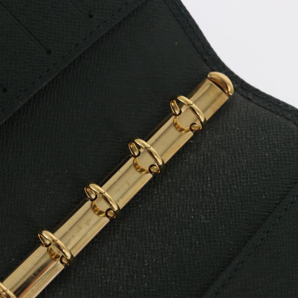 LOUIS VUITTON Taiga Agenda PM Day Planner Cover Epicea R20424 LV Auth BA10520