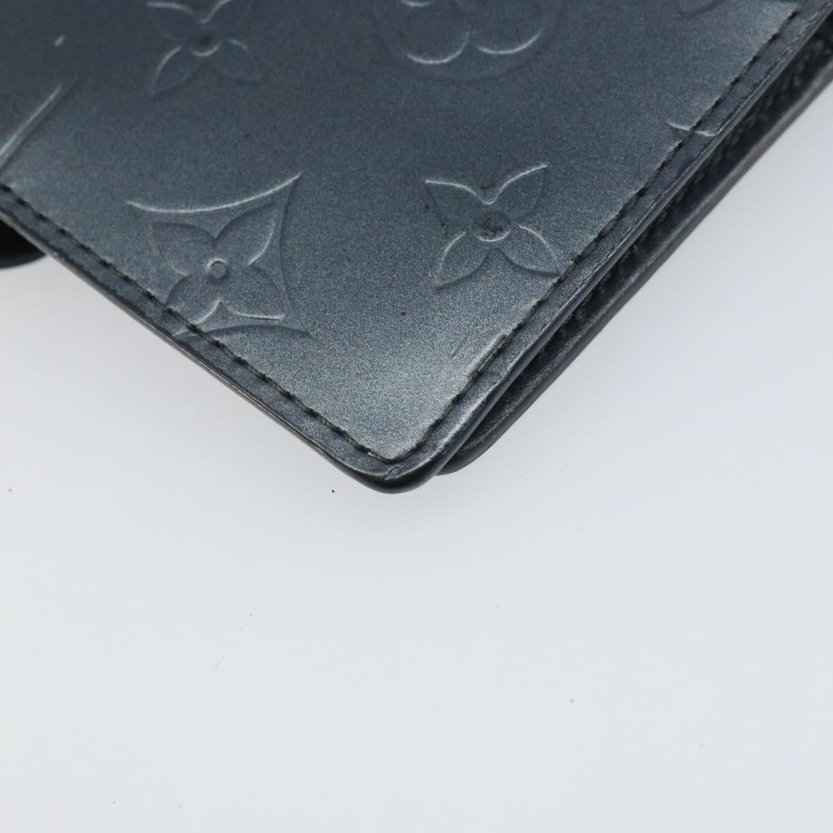 LOUIS VUITTON MonogramMat Agenda PM Day Planner Cover Blue R20935 Auth BA10521