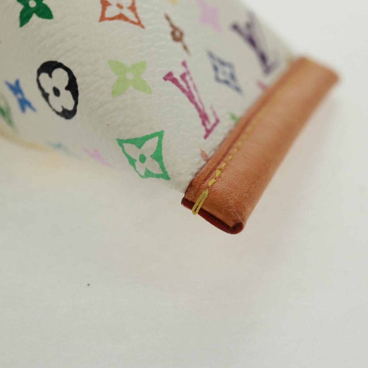 LOUIS VUITTON Monogram Multicolor Berlango Coin Purse White M58028 Auth BA10526V