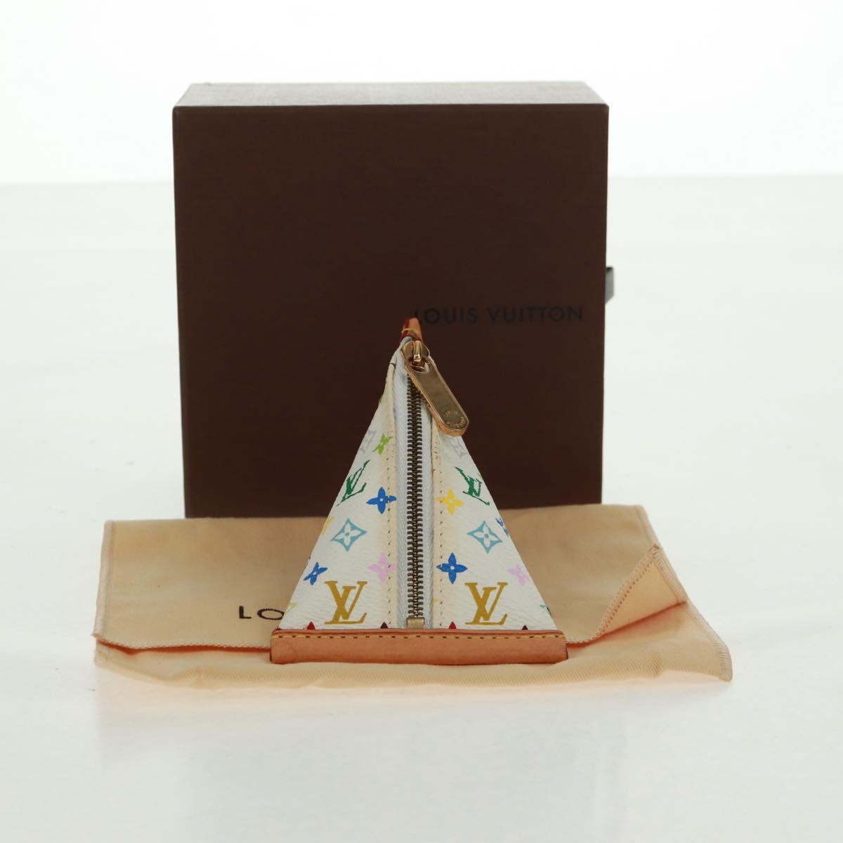 LOUIS VUITTON Monogram Multicolor Berlango Coin Purse White M58028 Auth BA10526V