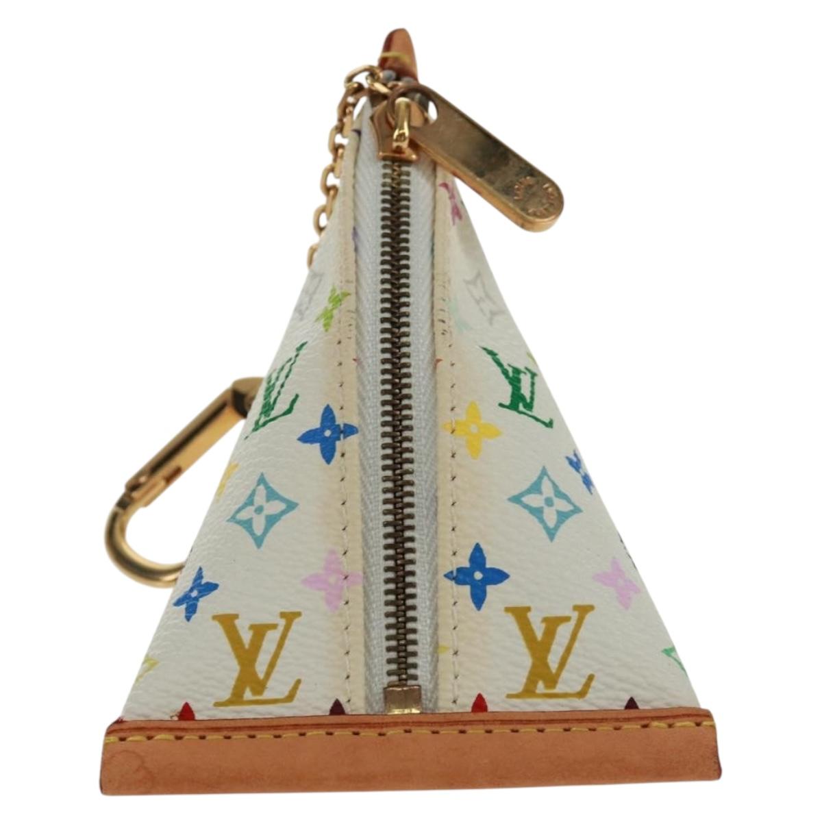 LOUIS VUITTON Monogram Multicolor Berlango Coin Purse White M58028 Auth BA10526V