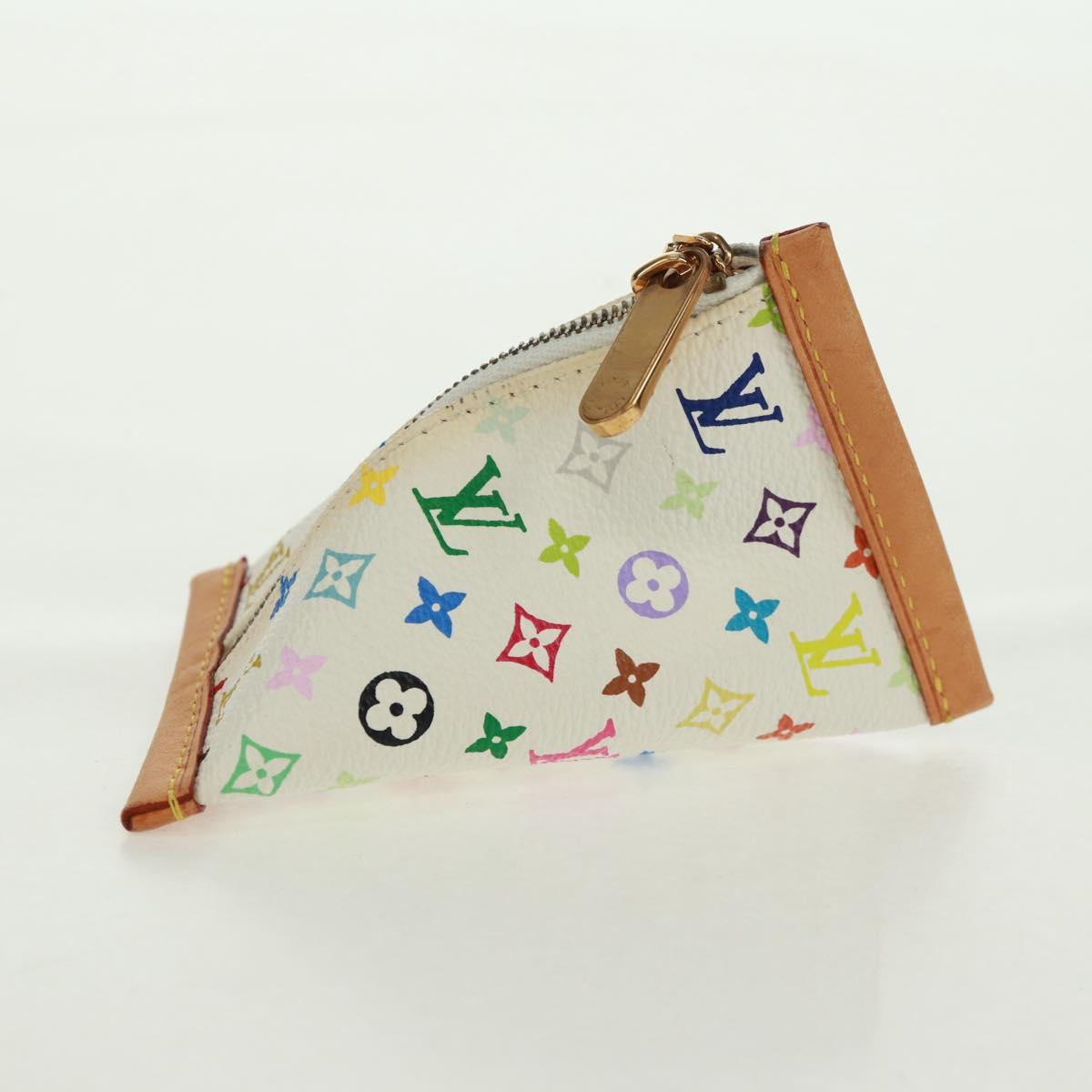 LOUIS VUITTON Monogram Multicolor Berlango Coin Purse White M58028 Auth BA10526V