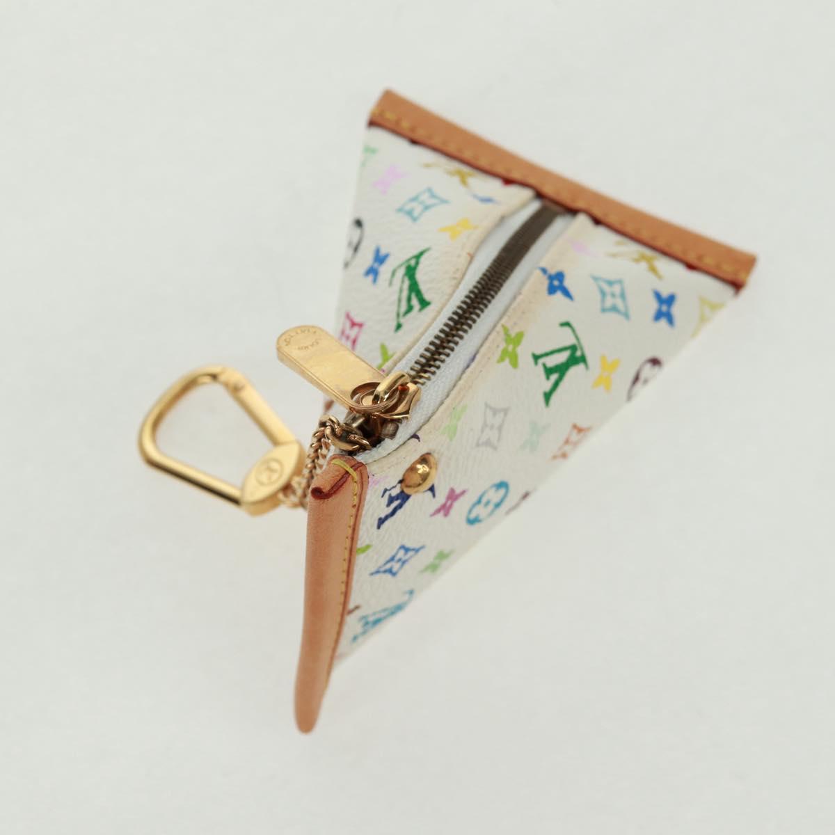 LOUIS VUITTON Monogram Multicolor Berlango Coin Purse White M58028 Auth BA10526V