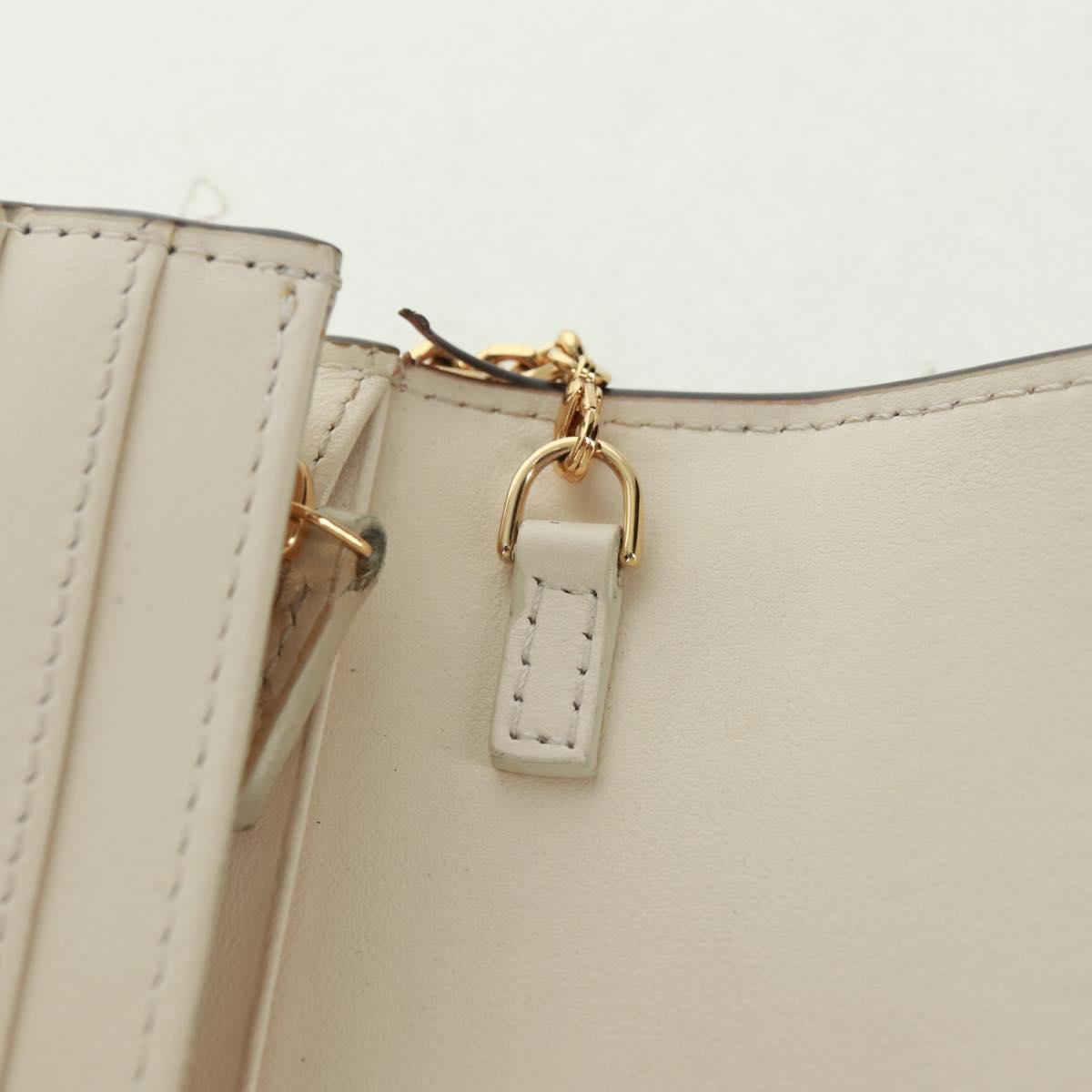 FENDI Chain Wallet Fendace Versace Collaboration PVC Pink Gold Auth BA10530SAV