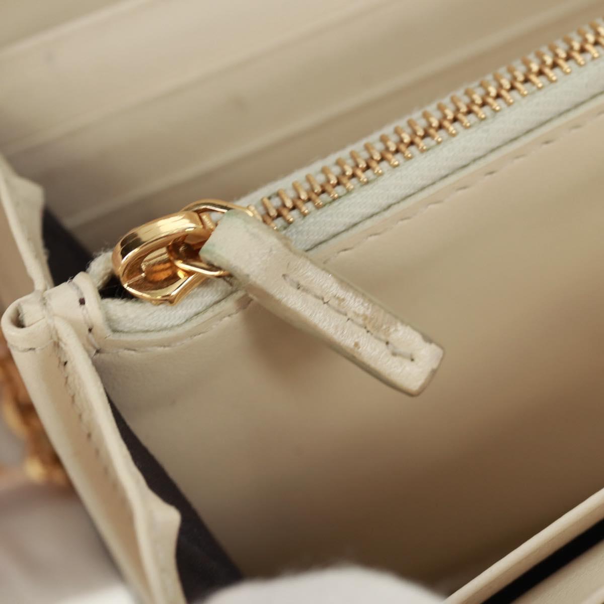 FENDI Chain Wallet Fendace Versace Collaboration PVC Pink Gold Auth BA10530SAV
