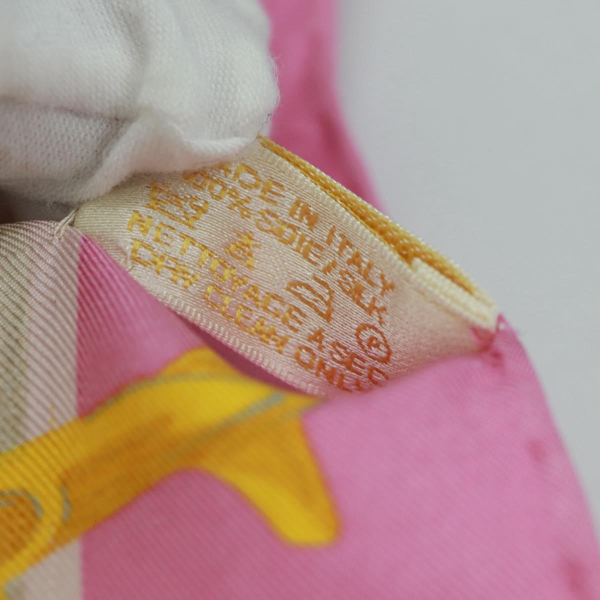 CARTIER Scarf Silk Pink Auth BA10533