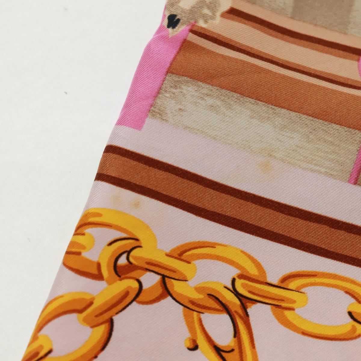CARTIER Scarf Silk Pink Auth BA10533