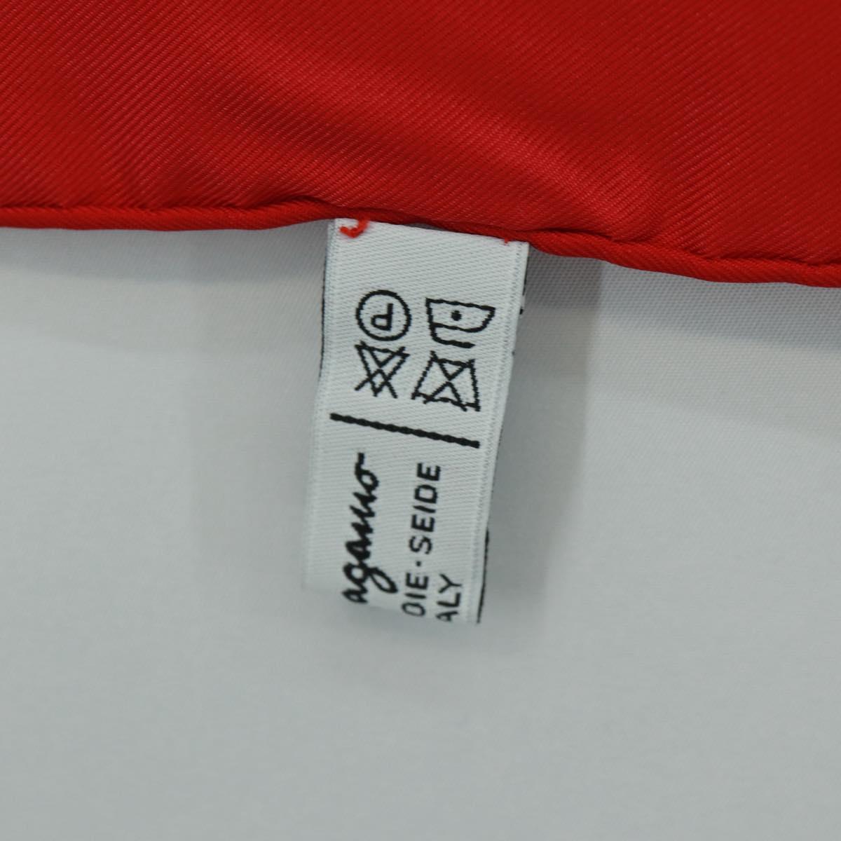 Salvatore Ferragamo Scarf Silk Red Auth BA10535V