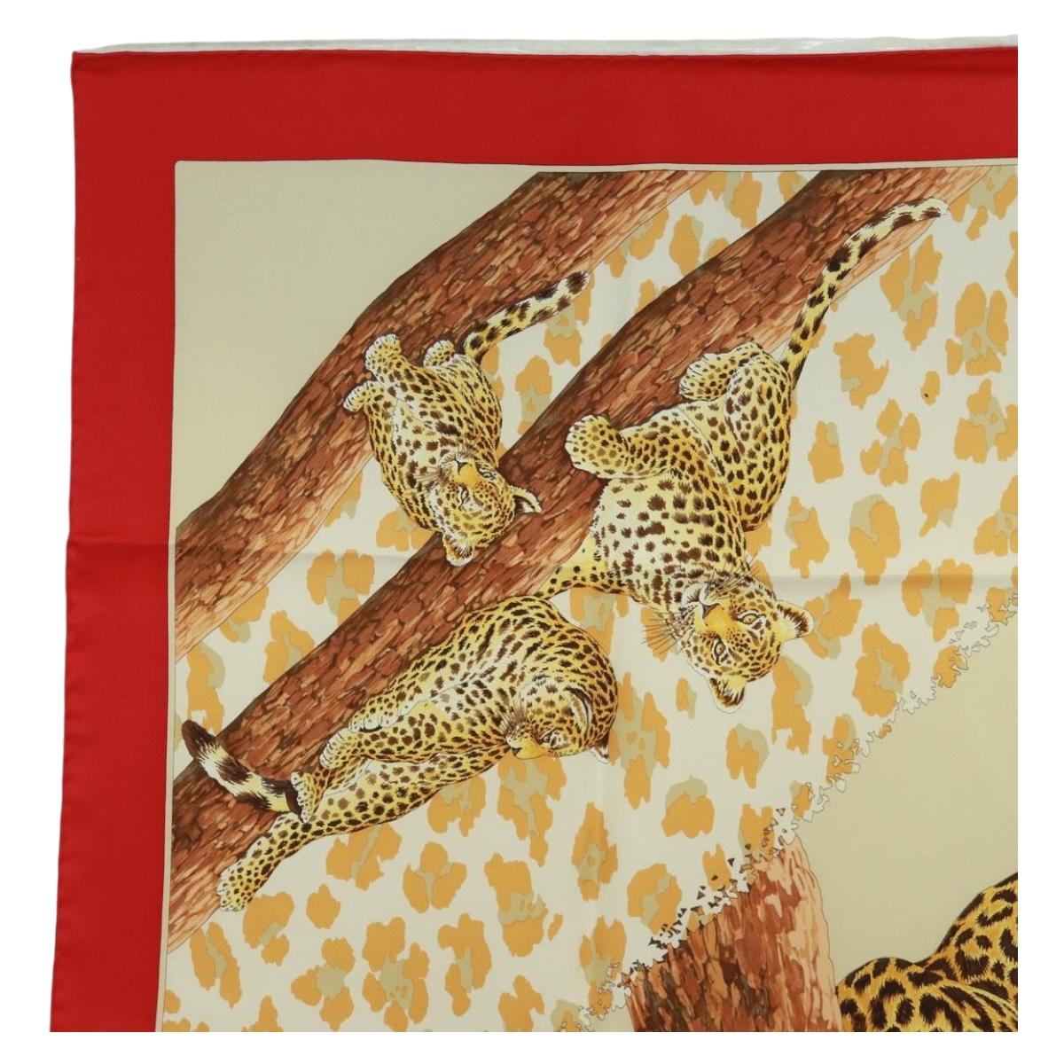 Salvatore Ferragamo Scarf Silk Red Auth BA10535V