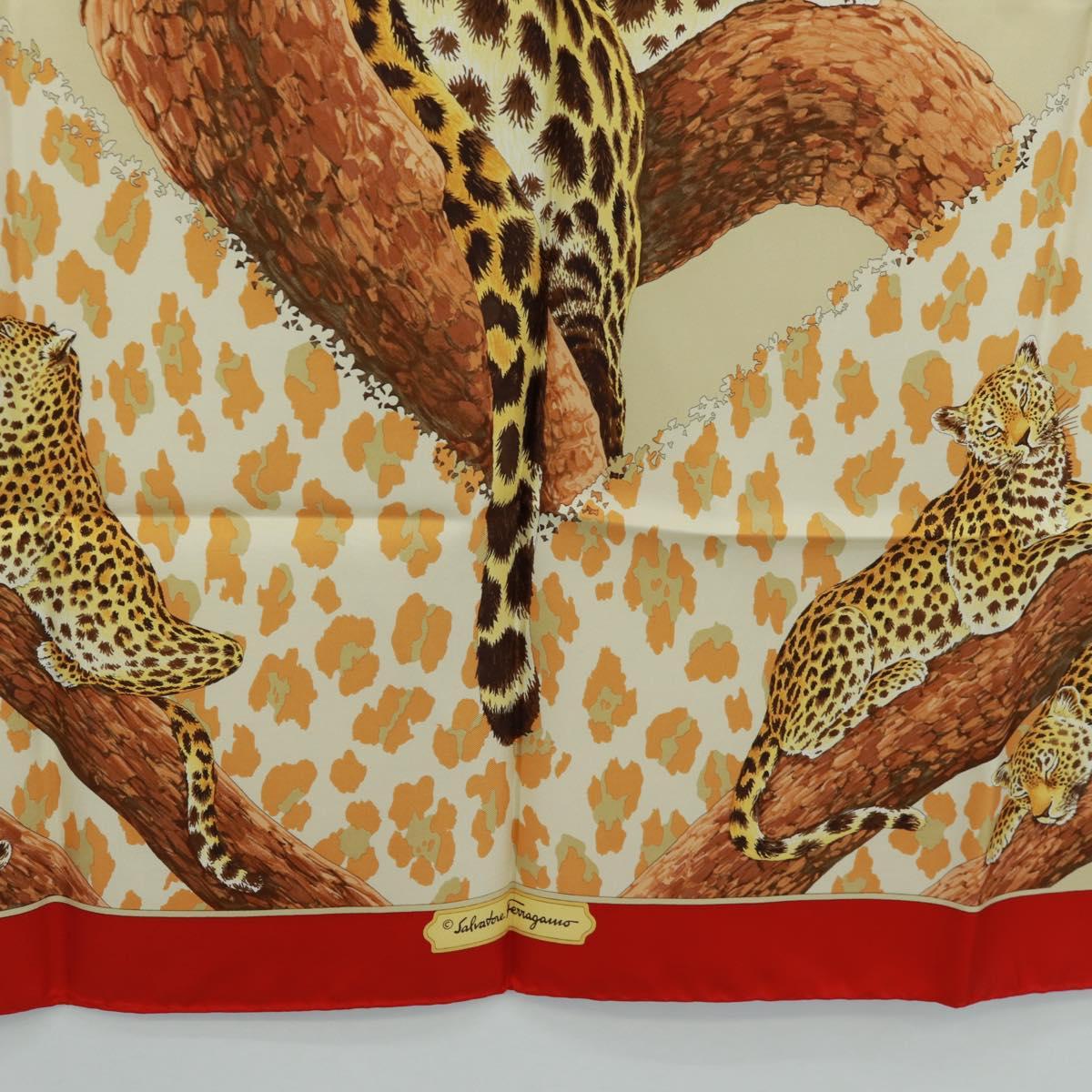 Salvatore Ferragamo Scarf Silk Red Auth BA10535V