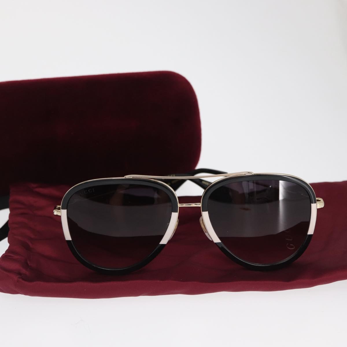 GUCCI Sunglasses metal Black Auth BA10537V