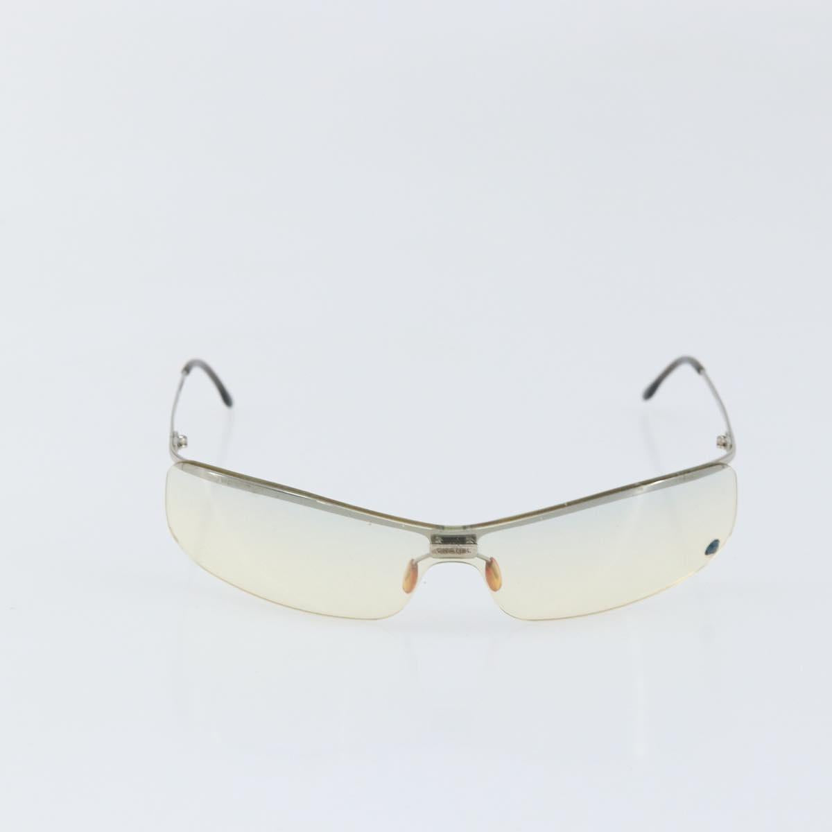 CHANEL Sunglasses metal Silver CC Auth BA10543