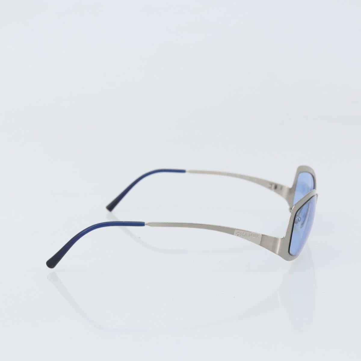 CHANEL Sunglasses metal Blue CC Auth BA10546