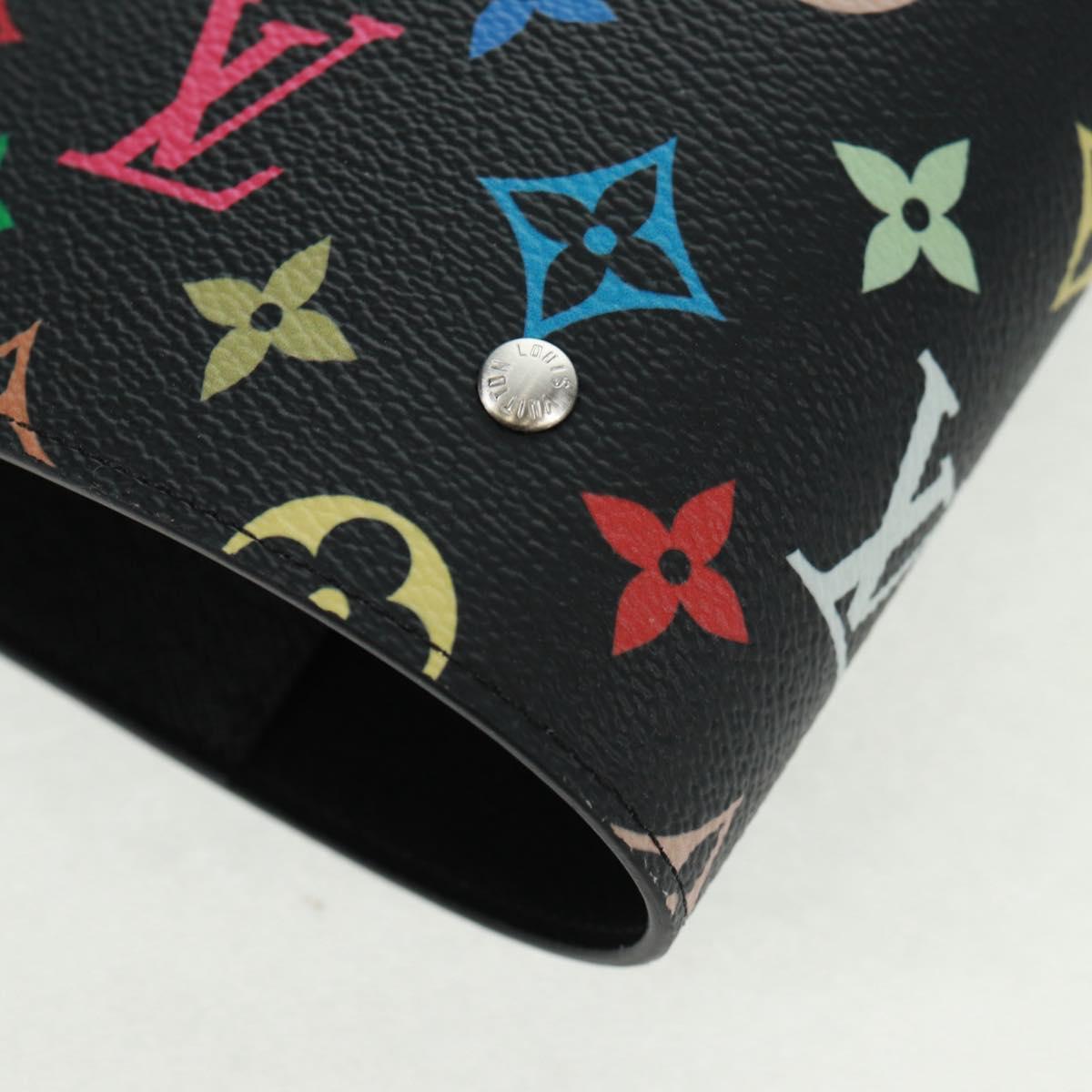 LOUIS VUITTON Multicolor Binder Black LV Auth BA10558SM