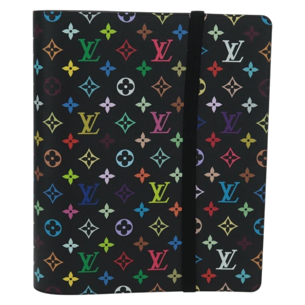 LOUIS VUITTON Multicolor Binder Black LV Auth BA10558SM