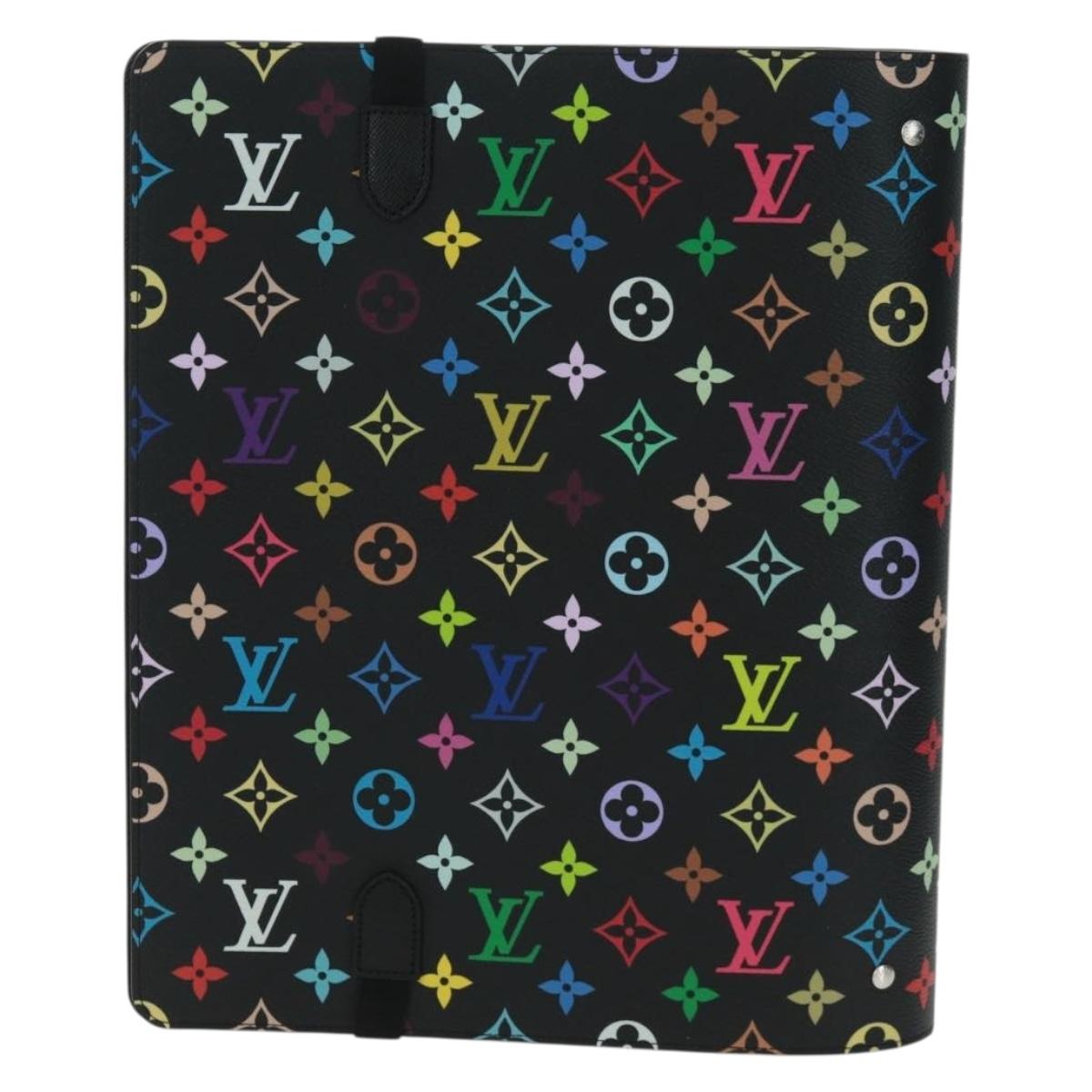 LOUIS VUITTON Multicolor Binder Black LV Auth BA10558SM