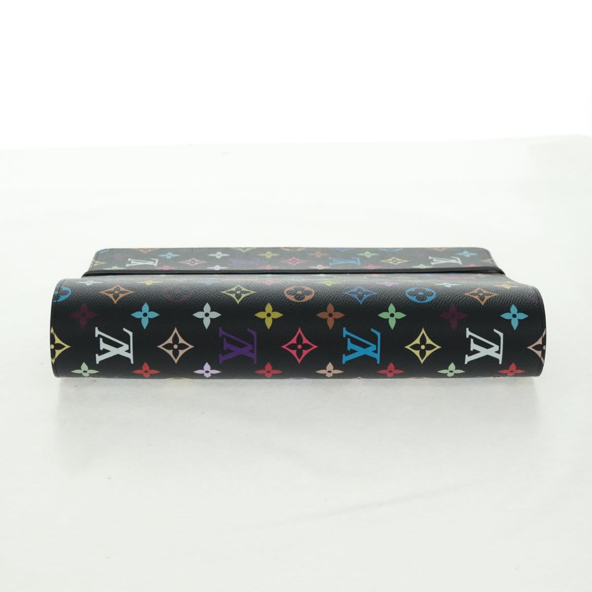 LOUIS VUITTON Multicolor Binder Black LV Auth BA10558SM