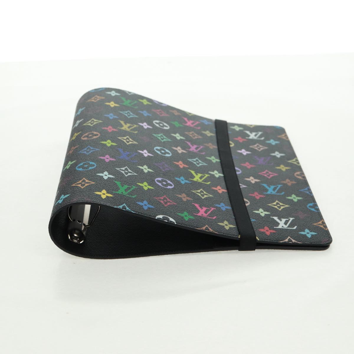 LOUIS VUITTON Multicolor Binder Black LV Auth BA10558SM