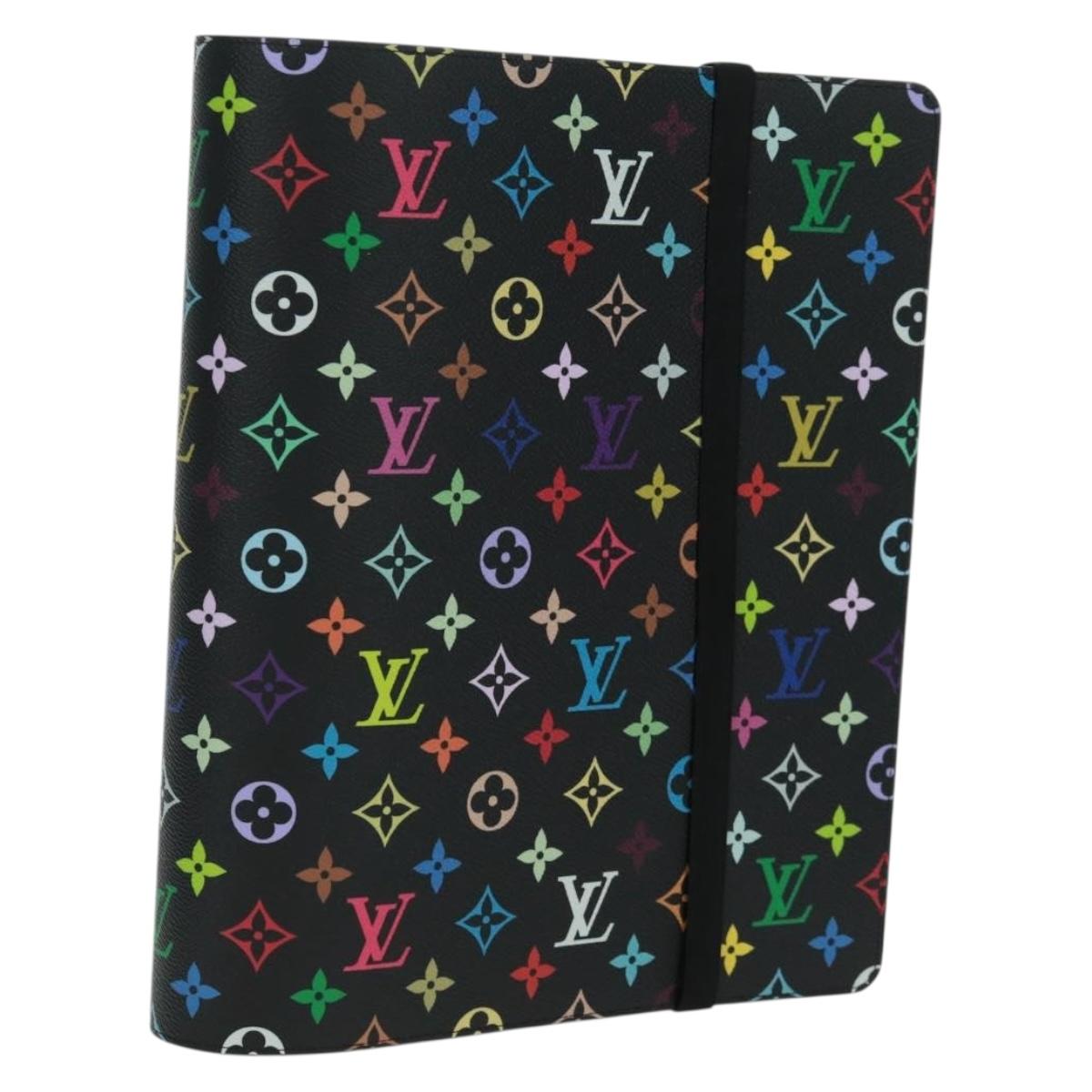 LOUIS VUITTON Multicolor Binder Black LV Auth BA10559SM