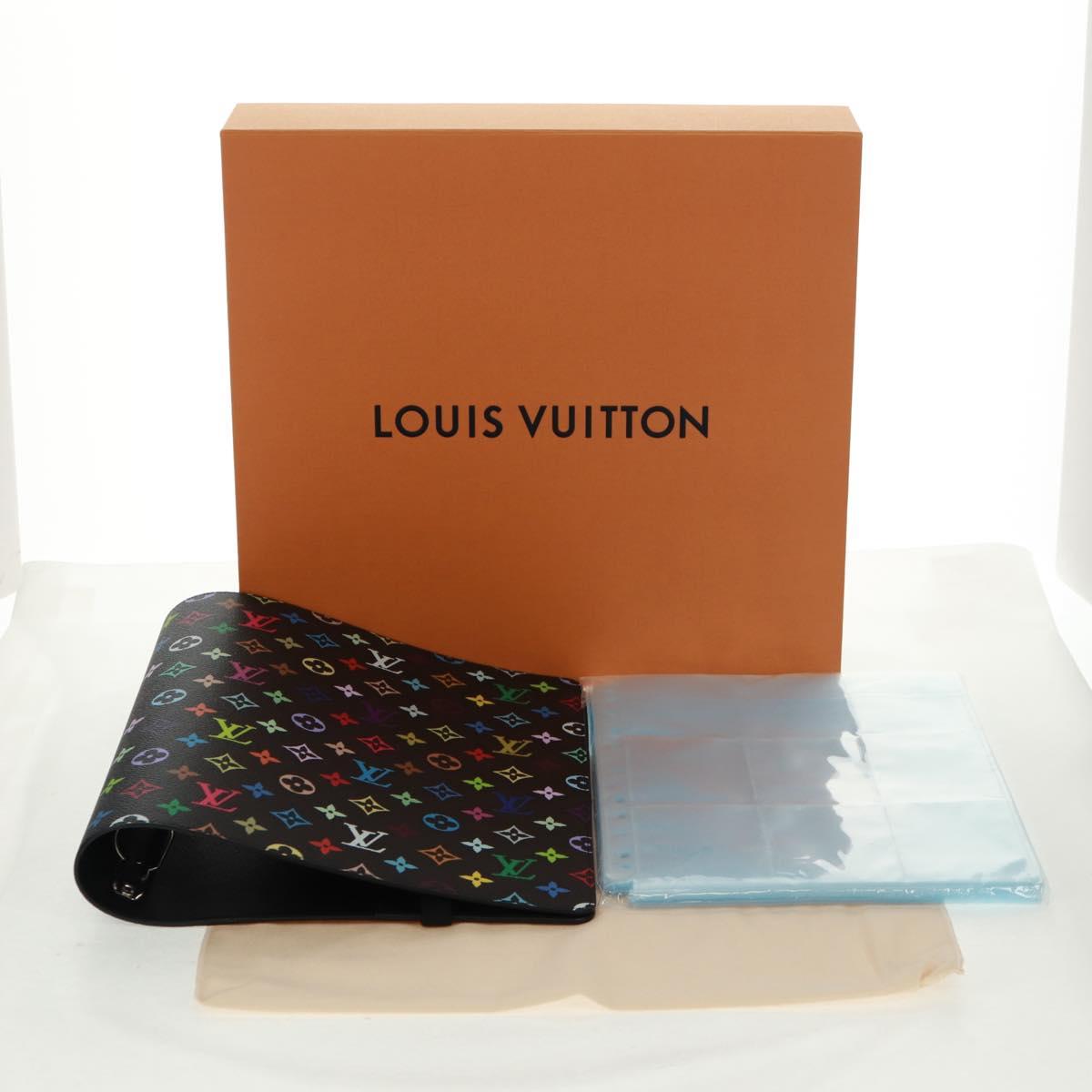 LOUIS VUITTON Multicolor Binder Black LV Auth BA10559SM