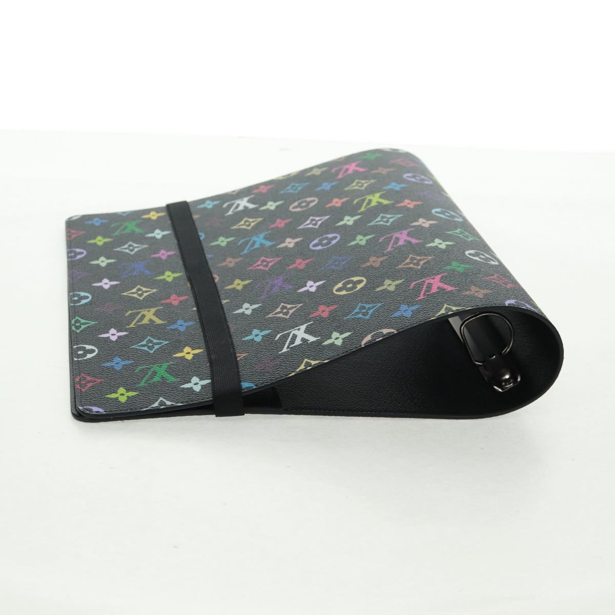 LOUIS VUITTON Multicolor Binder Black LV Auth BA10559SM