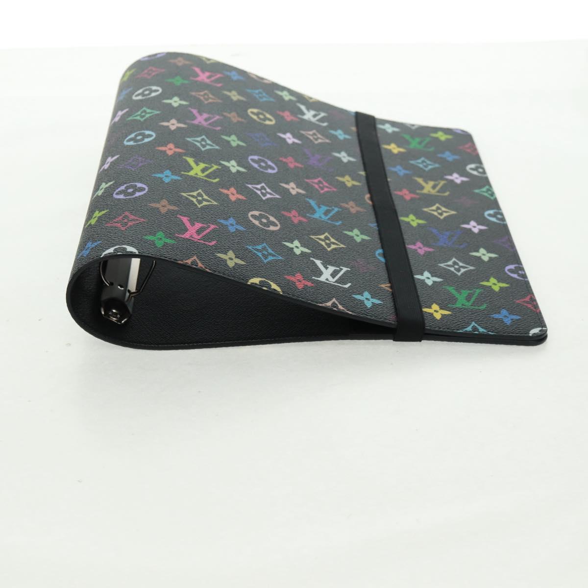 LOUIS VUITTON Multicolor Binder Black LV Auth BA10559SM