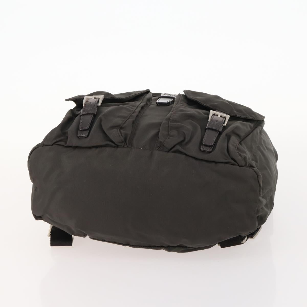 PRADA Backpack Nylon Gray Silver Auth BA10561