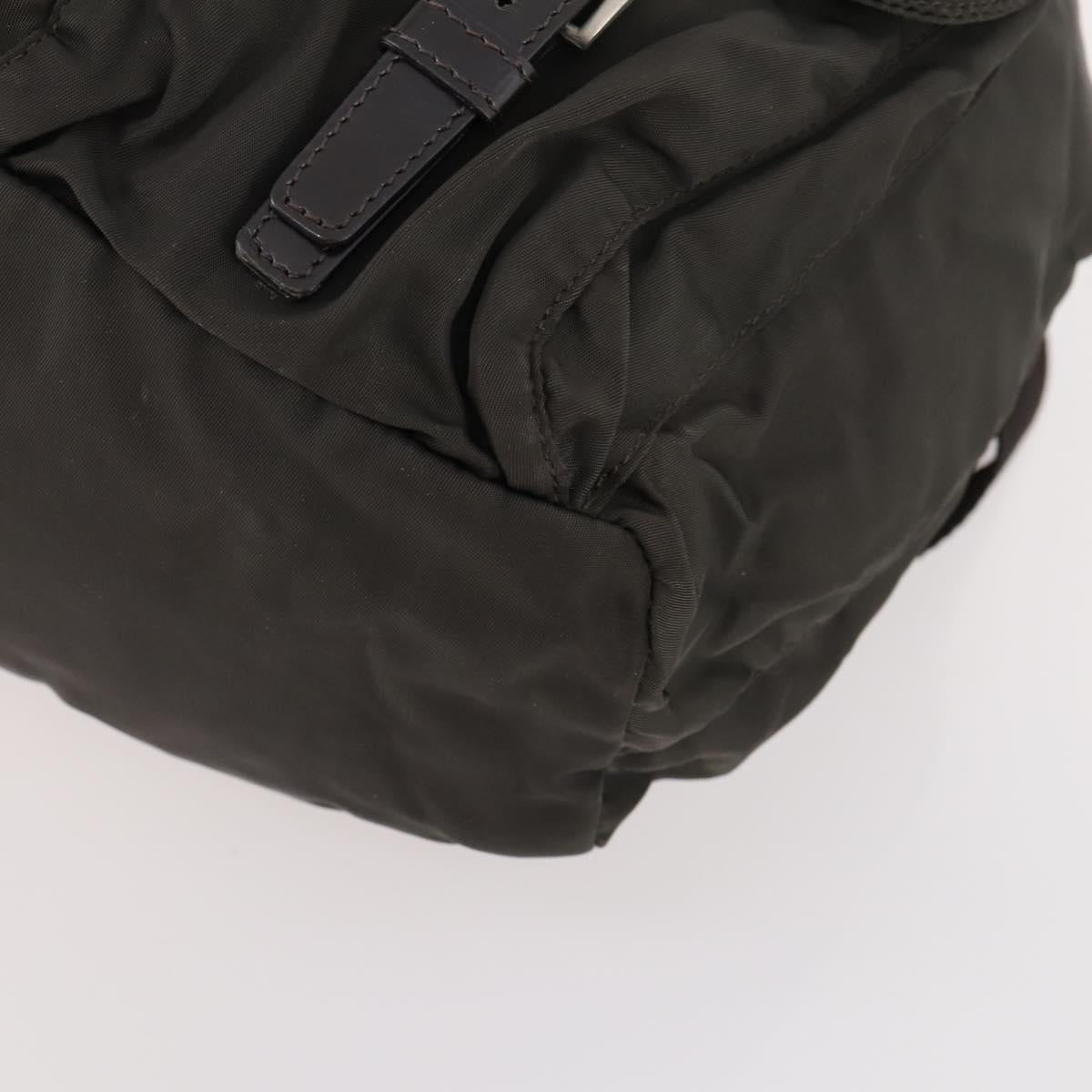 PRADA Backpack Nylon Gray Silver Auth BA10561