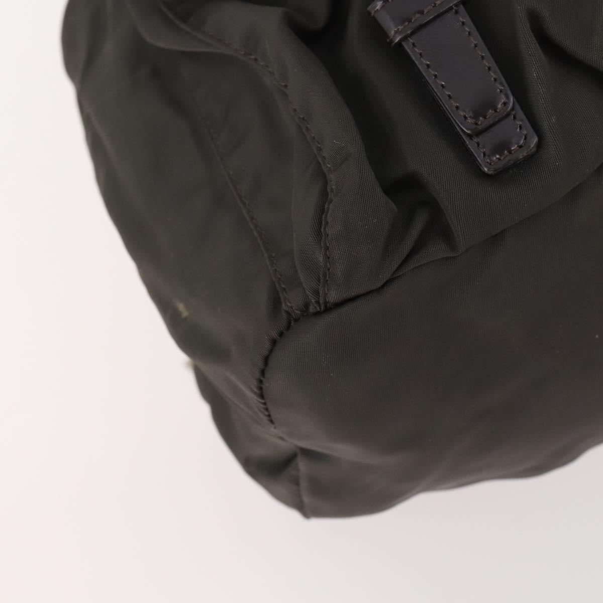 PRADA Backpack Nylon Gray Silver Auth BA10561