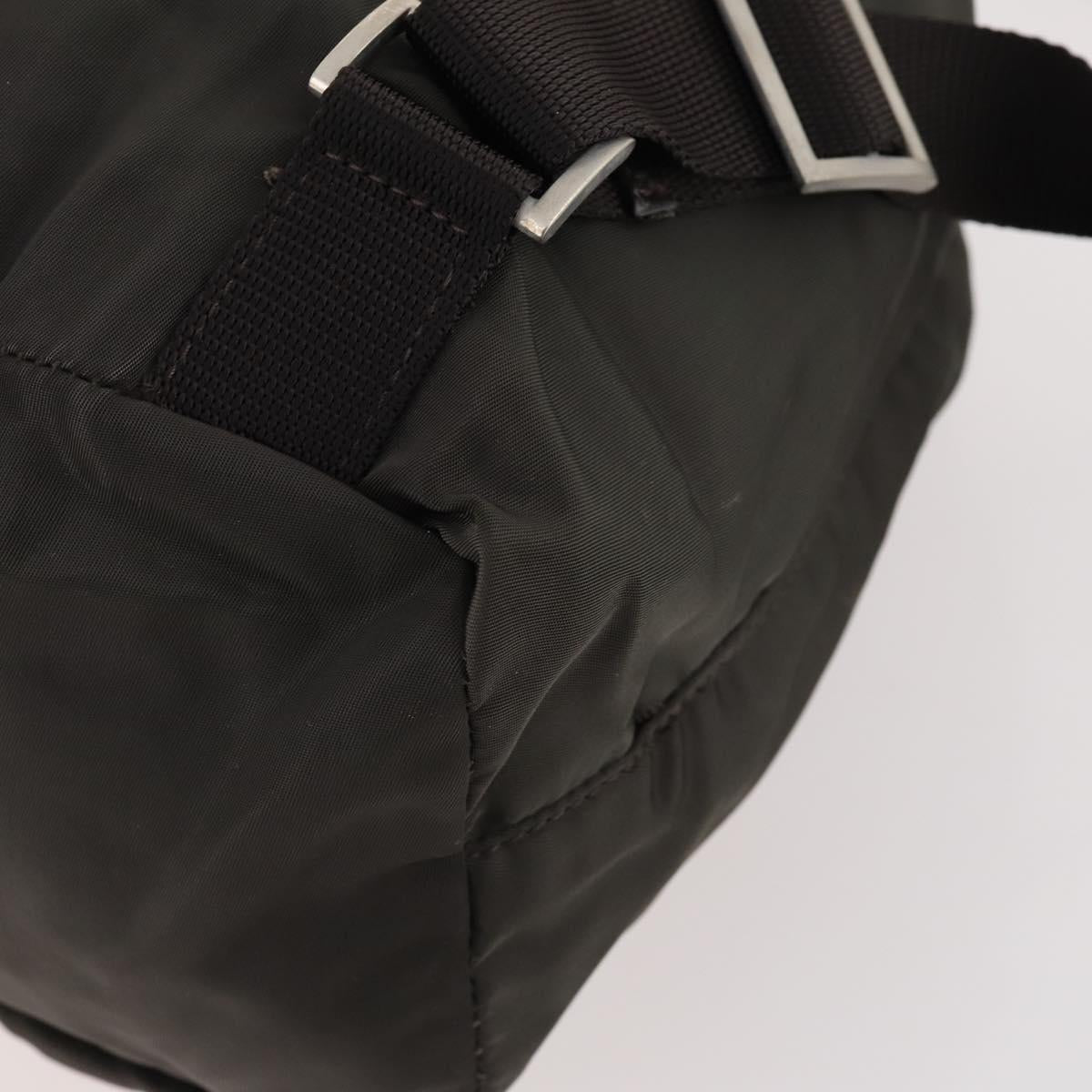 PRADA Backpack Nylon Gray Silver Auth BA10561