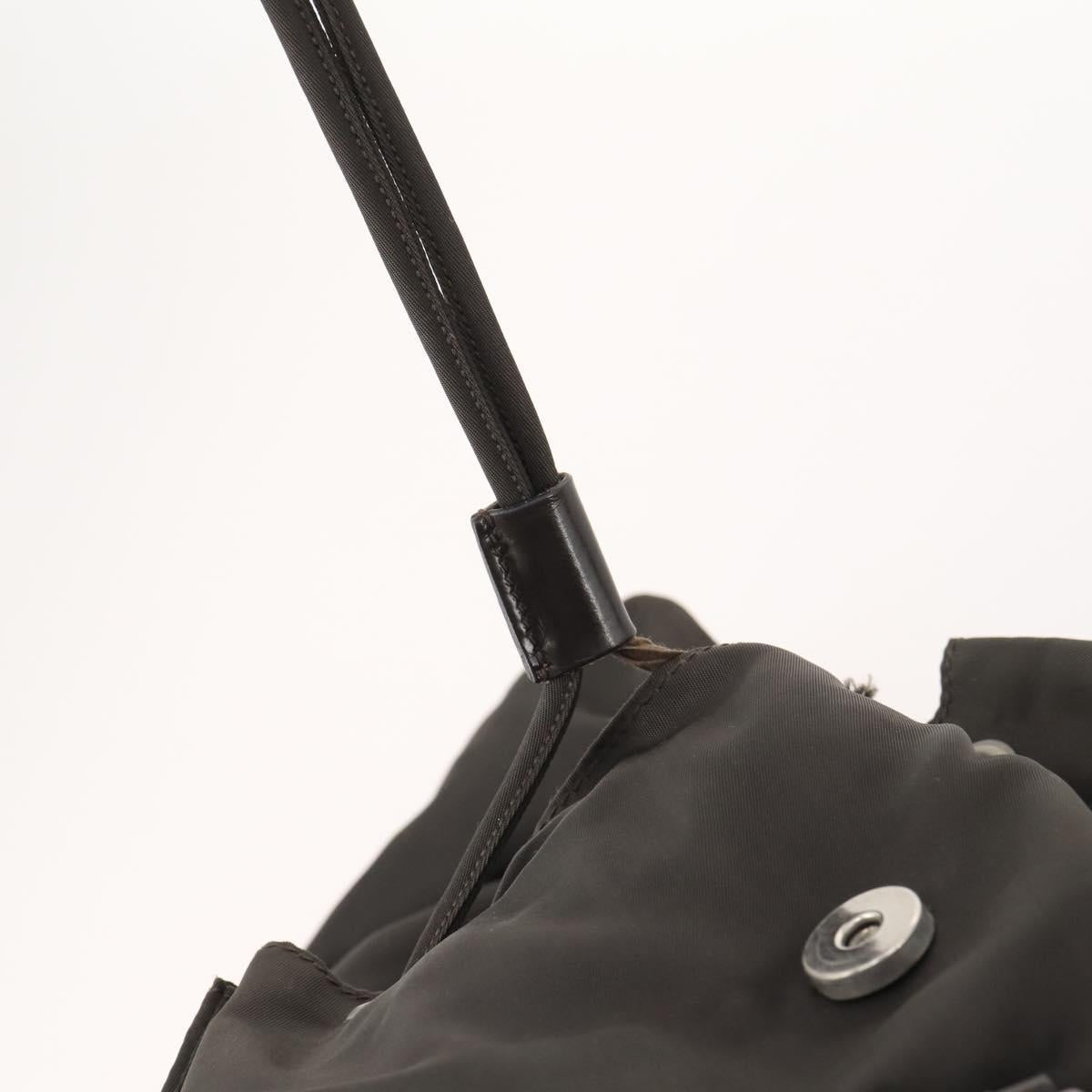 PRADA Backpack Nylon Gray Silver Auth BA10561
