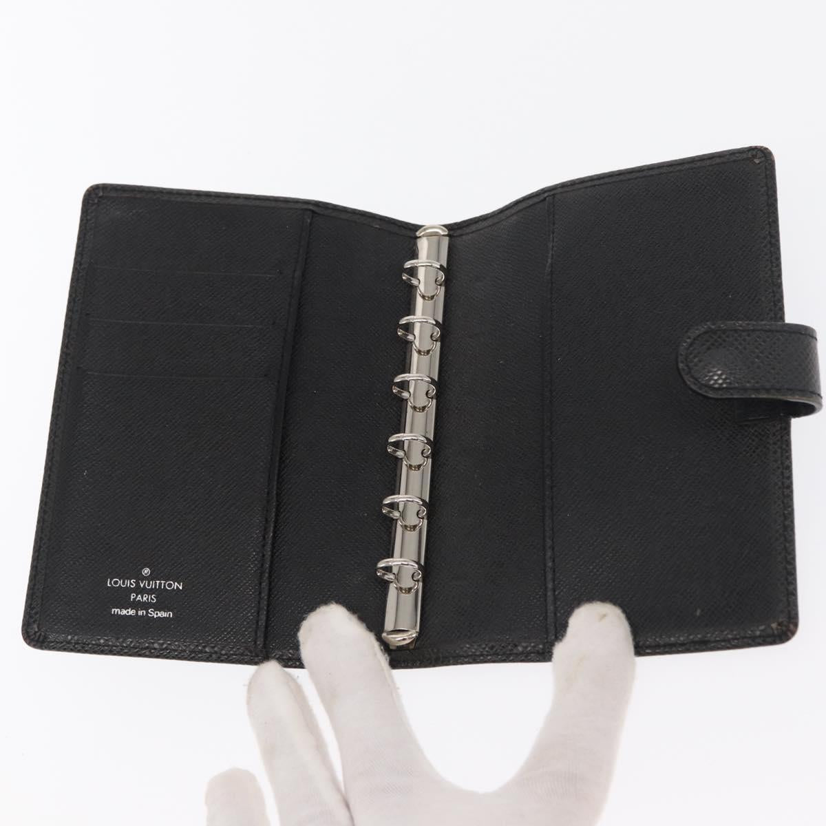 LOUIS VUITTON Taiga Agenda PM Day Planner Cover Epicea R20424 LV Auth BA10570