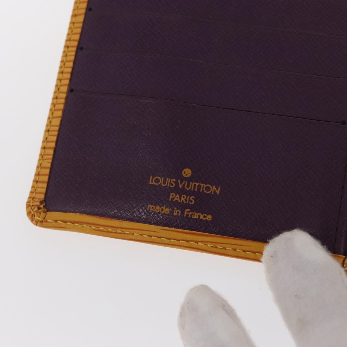 LOUIS VUITTON Epi Porte Billets Compact Bifold Wallet Yellow M63559 Auth BA10574