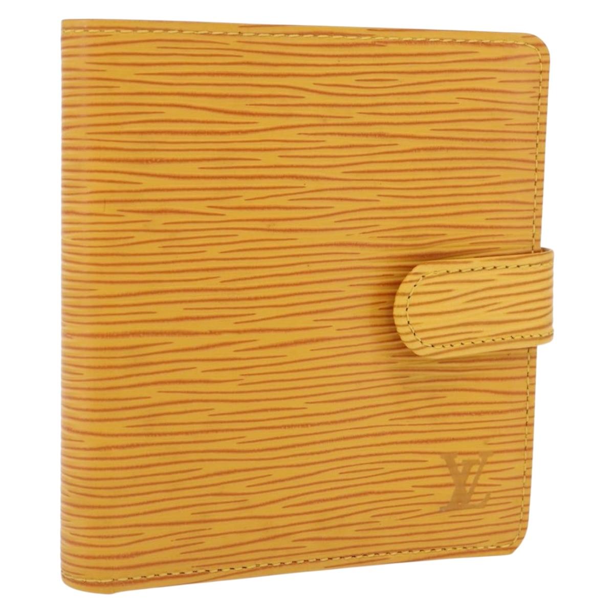 LOUIS VUITTON Epi Porte Billets Compact Bifold Wallet Yellow M63559 Auth BA10574