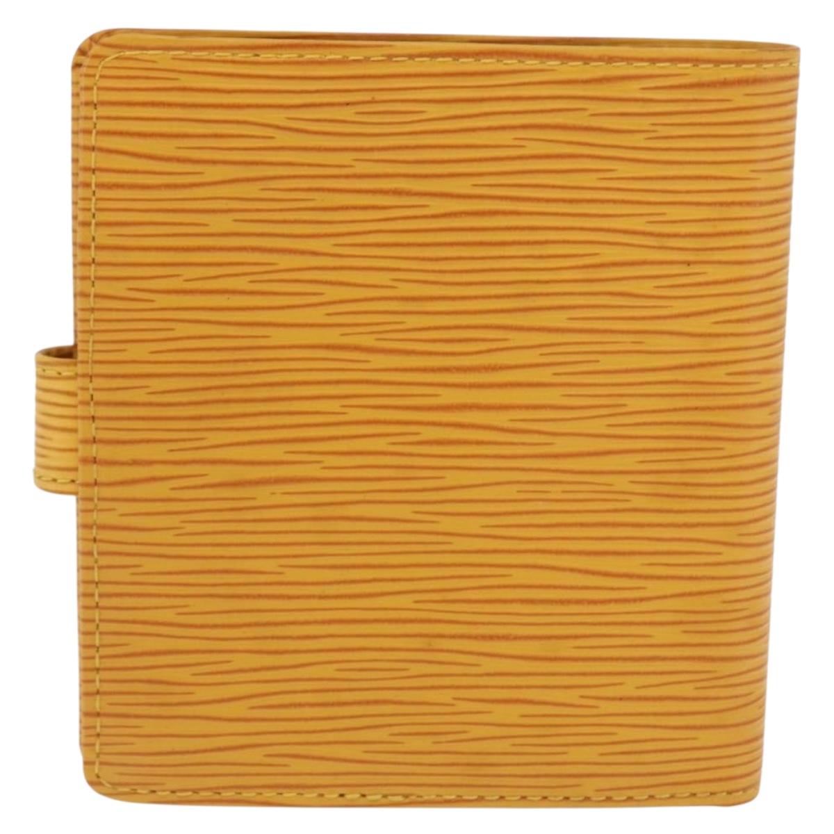 LOUIS VUITTON Epi Porte Billets Compact Bifold Wallet Yellow M63559 Auth BA10574