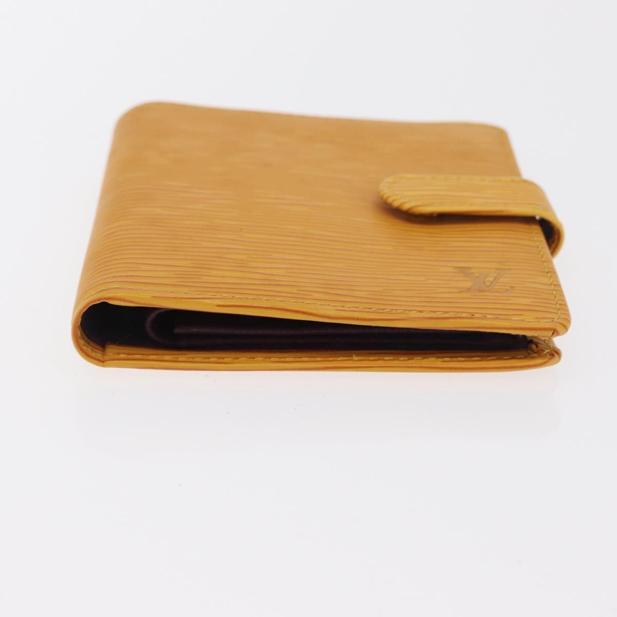 LOUIS VUITTON Epi Porte Billets Compact Bifold Wallet Yellow M63559 Auth BA10574