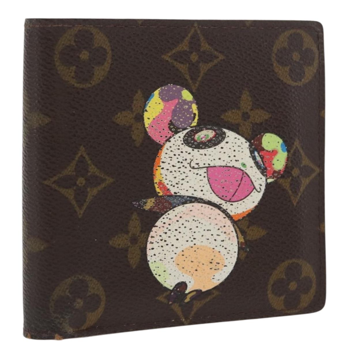 LOUIS VUITTON Monogram Panda Portefeuille Marco Wallet M61666 LV Auth BA10575