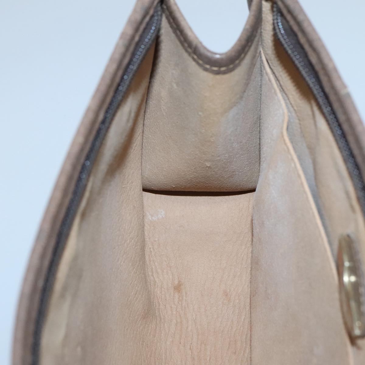 GUCCI GG Plus Supreme Clutch Bag PVC Beige Auth BA1058