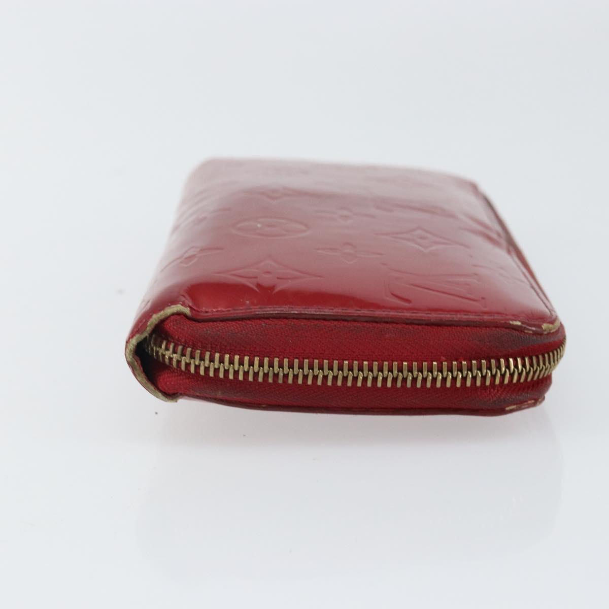 LOUIS VUITTON Vernis Zippy Wallet Wallet Pomme D'amour M91981 LV Auth BA10580