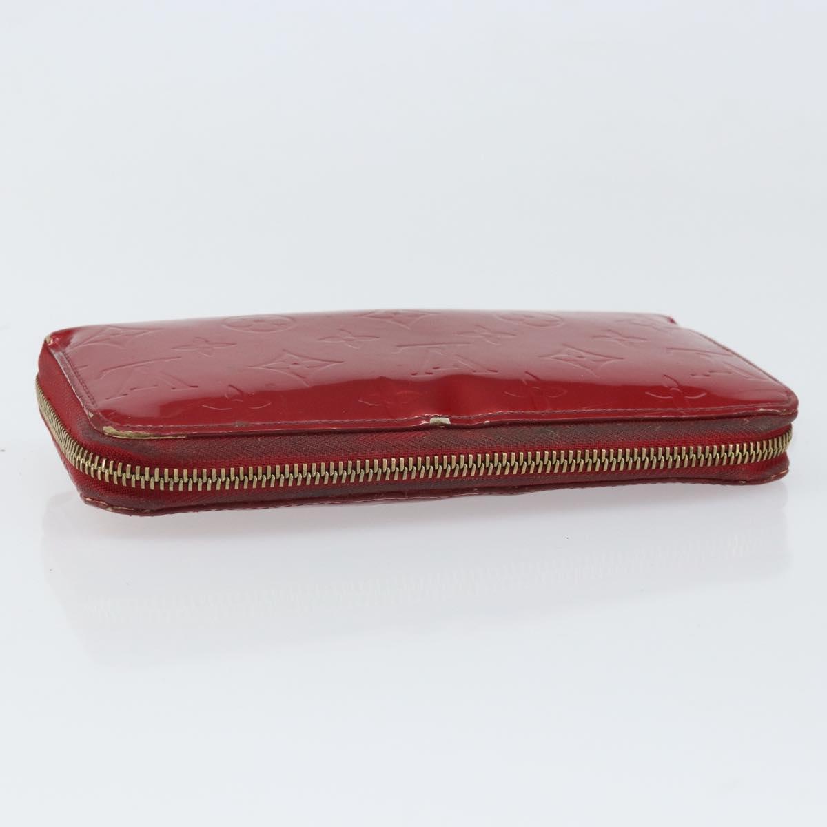 LOUIS VUITTON Vernis Zippy Wallet Wallet Pomme D'amour M91981 LV Auth BA10580