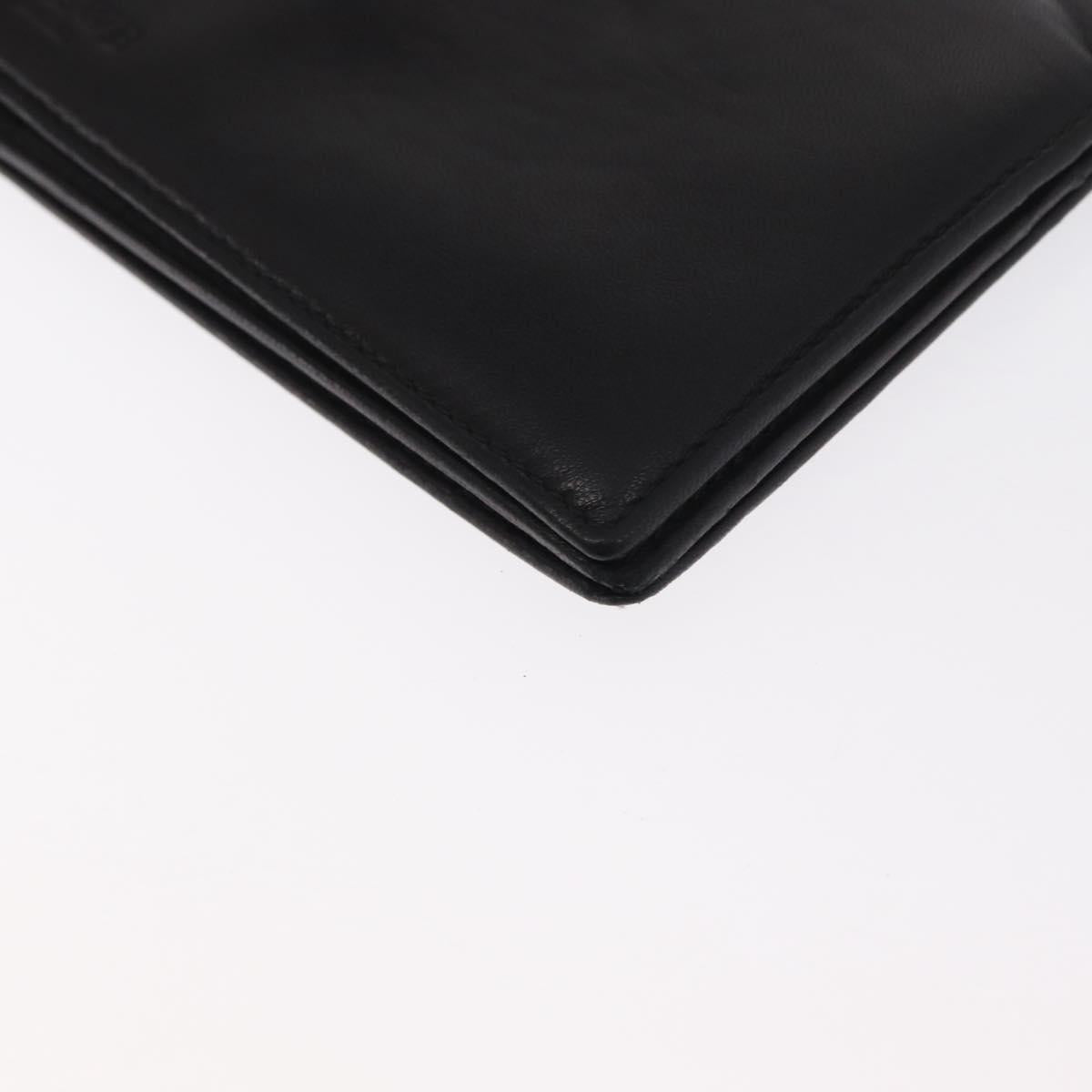 LOEWE Long Wallet Leather Black Auth BA10581